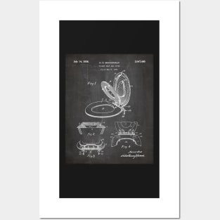 Toilet Seat Patent - Bathroom Art - Black Chalkboard Posters and Art